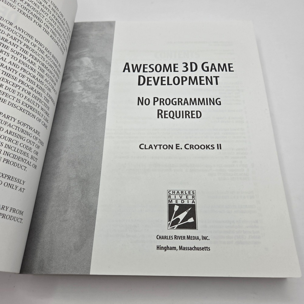 Awesome 3D Game Development No Programming Required Book CD Clayton Crooks 2004 - Picture 5 of 7